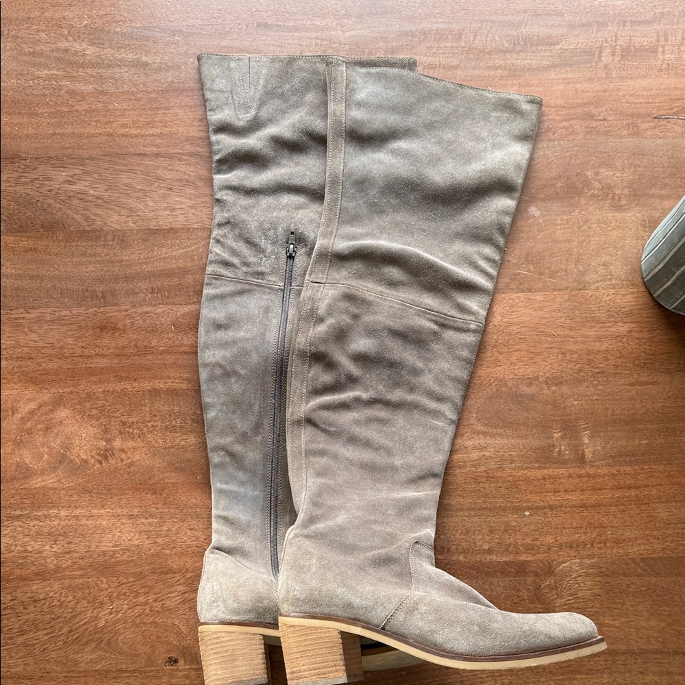 Seychelles Taupe Over the Knee Suede Boots